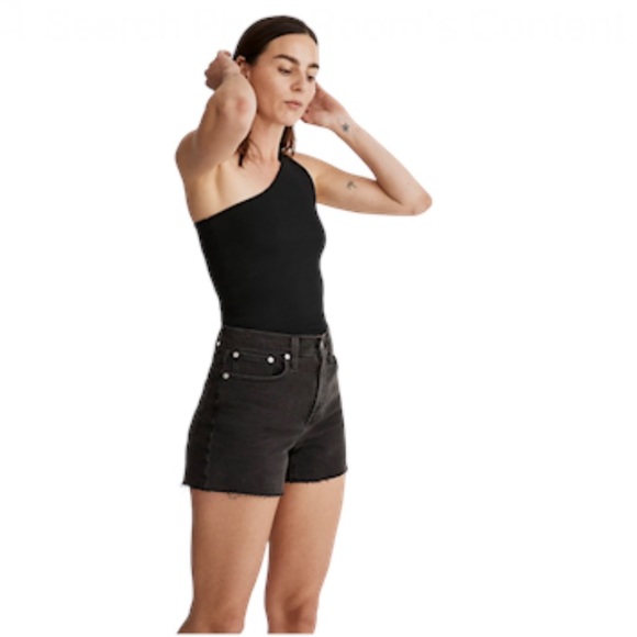 Madewell high waisted black cut off shorts excellent preowned condition size 28 - Picture 2 of 11